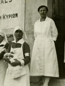 Dr. Ruth Parmelee and nurse. Salonica, Greece, 1922 (The Legacy Center Archives and Special Collections)