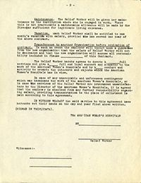 AWHS contract, page 2. (The Legacy Center Archives and Special Collections)