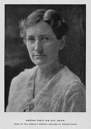 Dr. Martha Tracy as Dean, 1918. (The Legacy Center Archives and Special Collections)